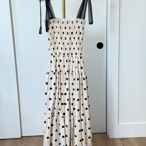 En Saison Polka Dot Tie-Strap Maxi Dress - Picture 5 of 9